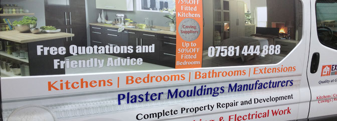 printed pannels on a vivaro van printed on our latex printer